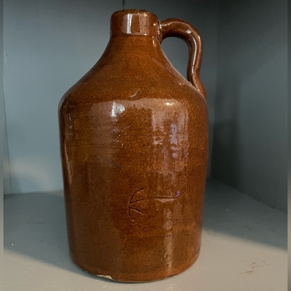 Americana Accents Vintage Stoneware Pottery Handmade Brown Jug No